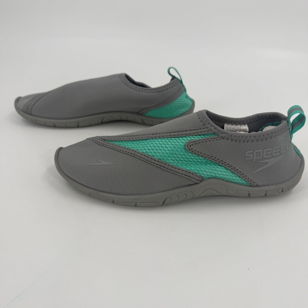 Speedo Surfwalker Pro 3.0 Water Shoes Women 8 Frost Gray 4-Way Stretch Quick Dry